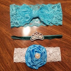 Blue/Green Baby Headband Lot